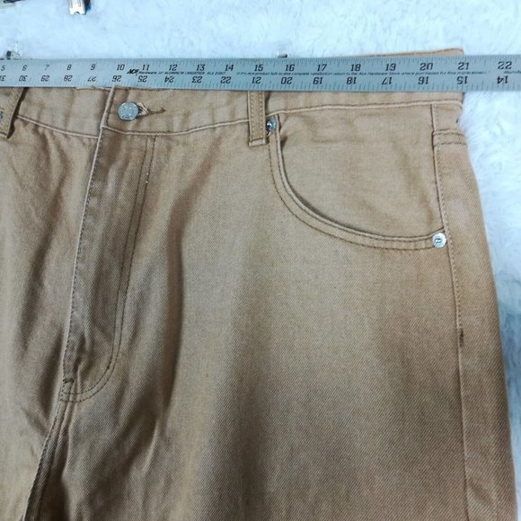 Member's Property‎ Mens Jeans Straight Leg Tan Denim Relaxed Fit High Rise 44x32 - Picture 3 of 13